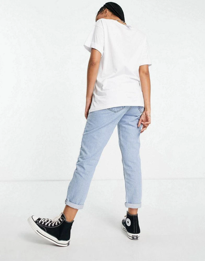 商品Don't Think Twice Maternity|DTT Maternity Lou mom jeans in light blue wash,价格¥193,第4张图片详细描述