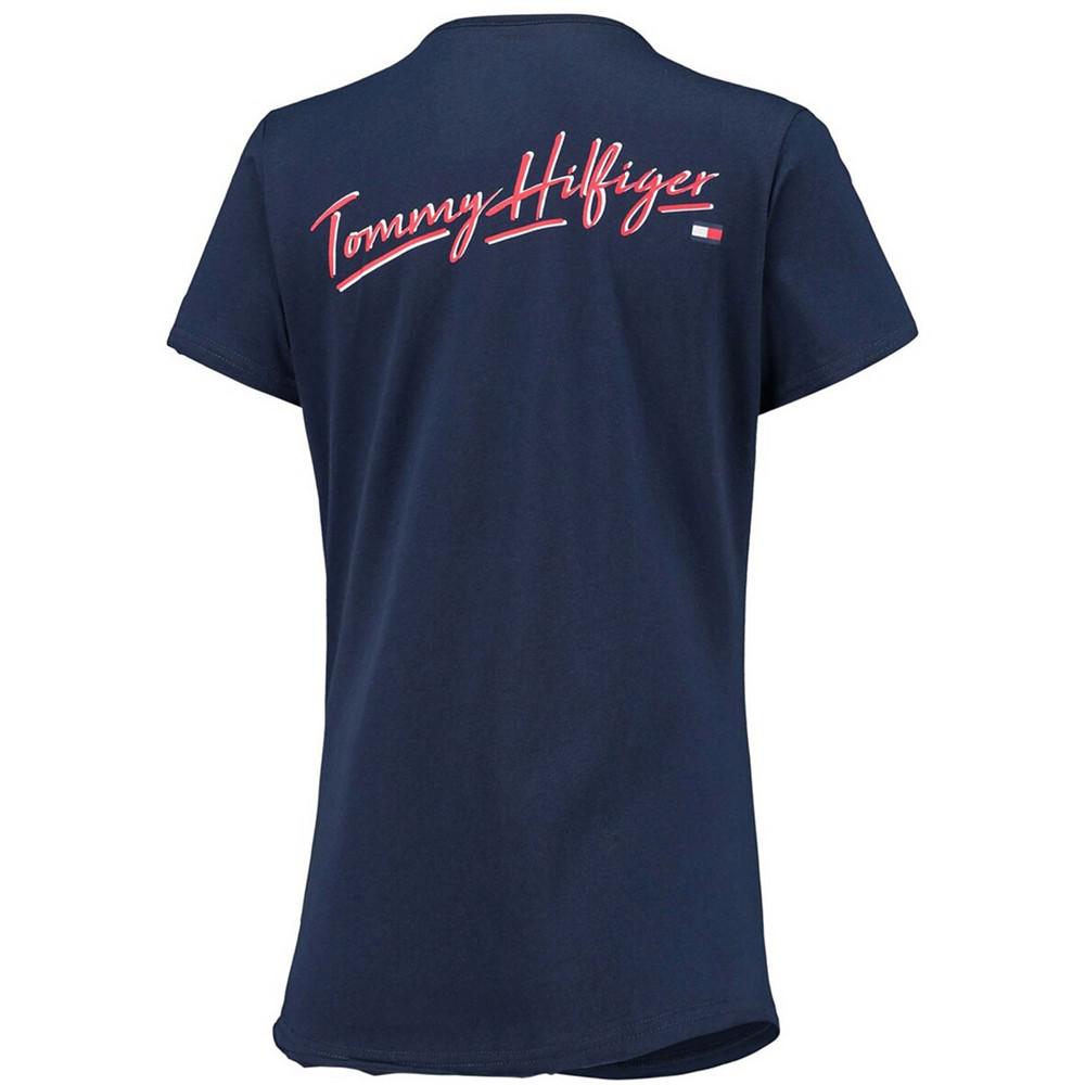 Women's Navy Tennessee Titans Riley V-Neck T-shirt商品第5张图片规格展示