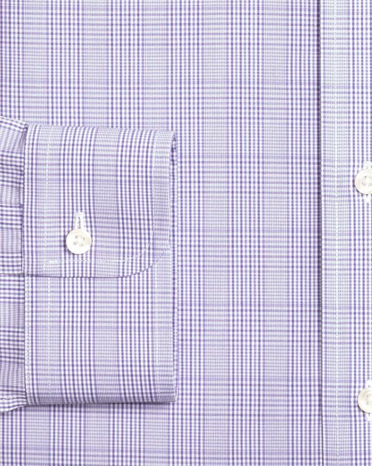 商品Brooks Brothers|Milano Tonal Plaid Regular Fit Dress Shirt,价格¥307,第2张图片详细描述