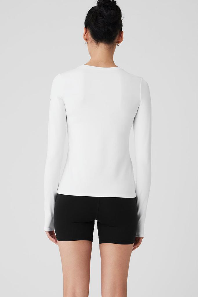 Alo Alosoft Finesse Long Sleeve - White - Outdoor Clothing - Free