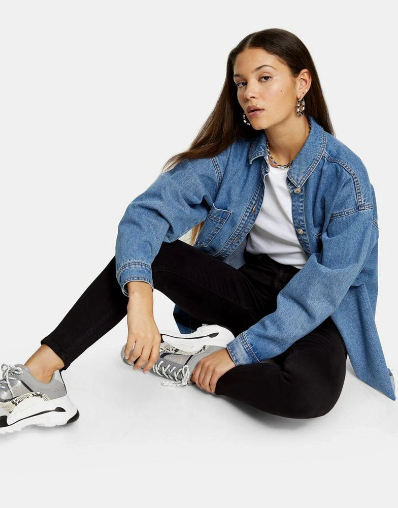 商品Topshop|Topshop Tall Jamie jeans in black,价格¥145,第4张图片详细描述