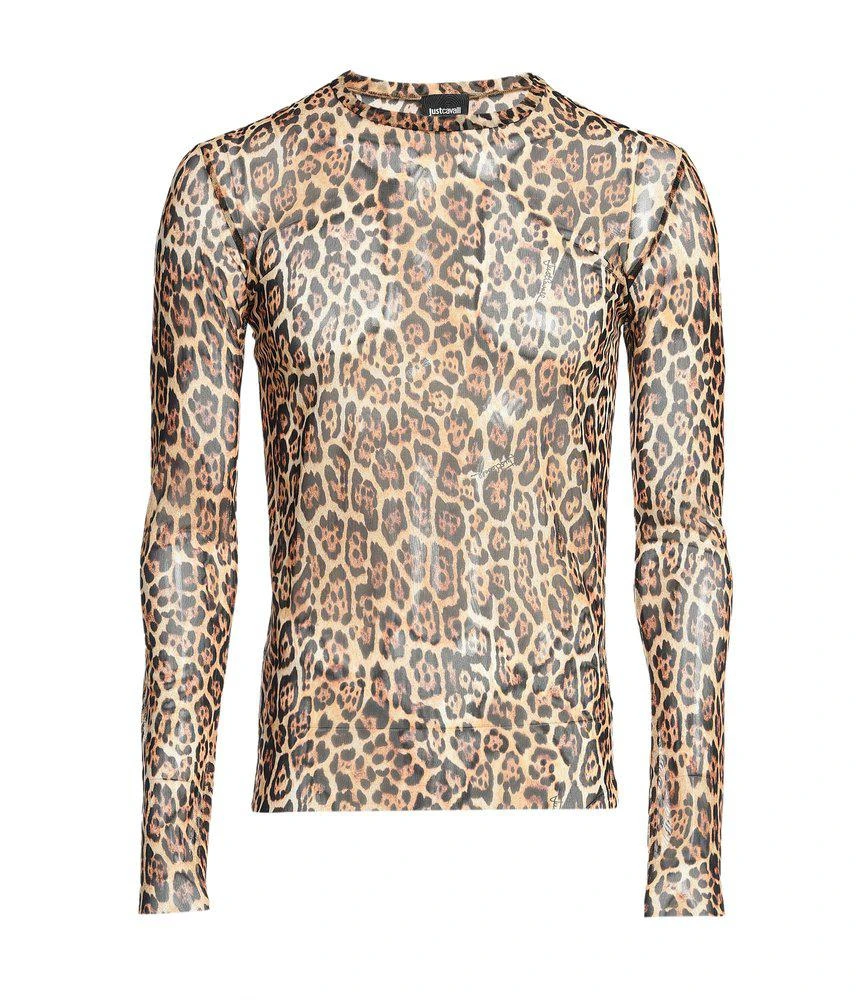 商品Just Cavalli|Just Cavalli Sweatshirt Leopard Printed Long-Sleeved T-Shirt,价格¥1006,第1张图片