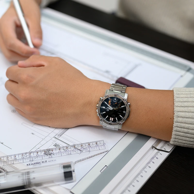 商品[国内直发] Casio|卡西欧手表升级后可以与智能手机连接的ECB系列 全自动日历 蓝牙连接 指针闪避功能,价格¥1144,第4张图片详细描述