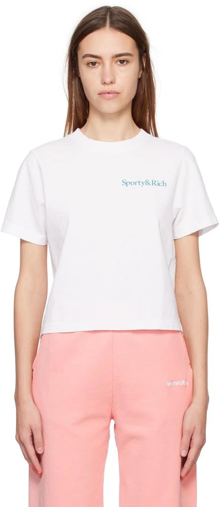 商品Sporty & Rich|White New Health T-Shirt,价格¥308,第1张图片