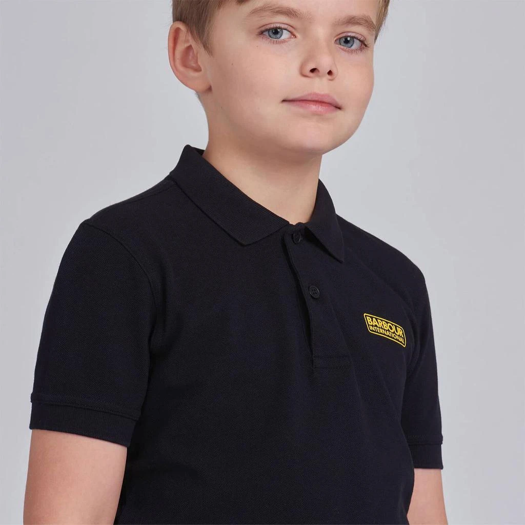 商品Barbour|Barbour International Boys' Essential Polo - Black,价格¥130,第2张图片详细描述