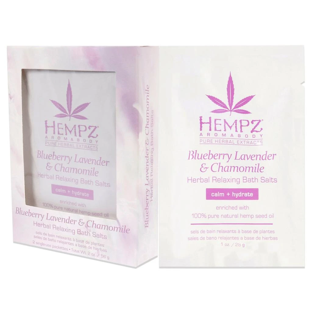 商品Hempz|Hempz Aromabody Blueberry Lavender and Chamomile Herbal Relaxing Bath Salts For Unisex 2 x 1 oz Bath Salt,价格¥103,第4张图片详细描述