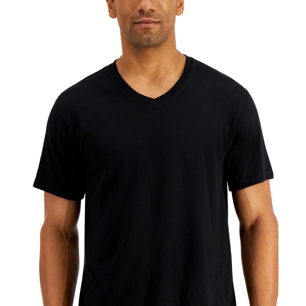 Men's Solid V-Neck T-Shirt, Created for Macy's商品第3张图片规格展示
