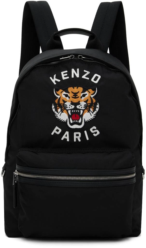 商品Kenzo|Black Kenzo Paris 'KENZO Varsity' Embroidered Backpack,价格¥3463,第1张图片