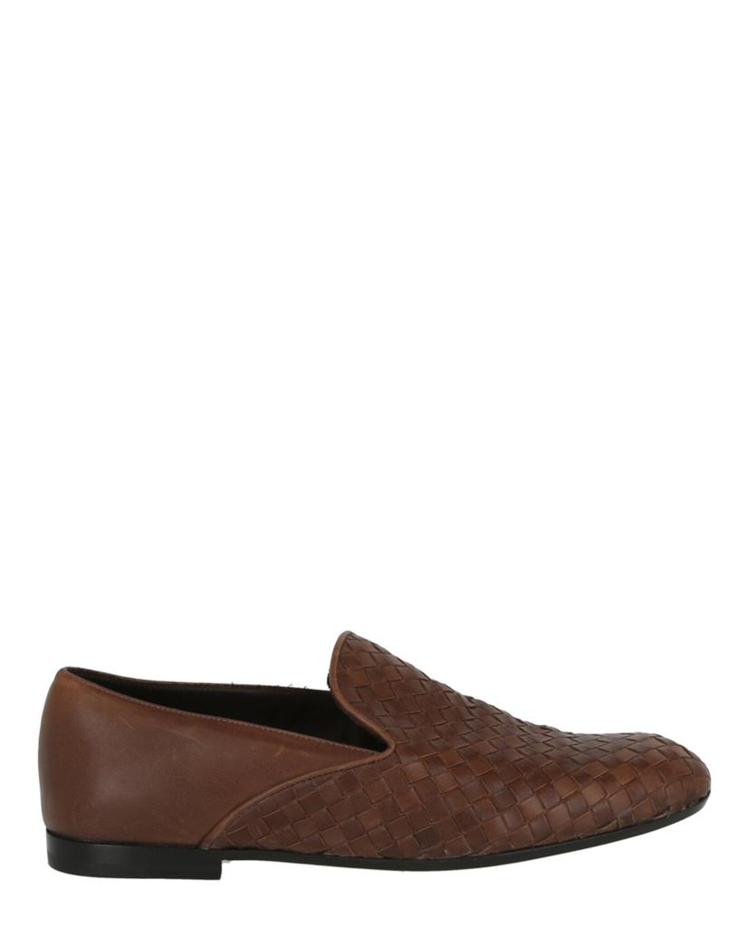 Intrecciato Leather Slip-On Loafers商品第1张图片规格展示