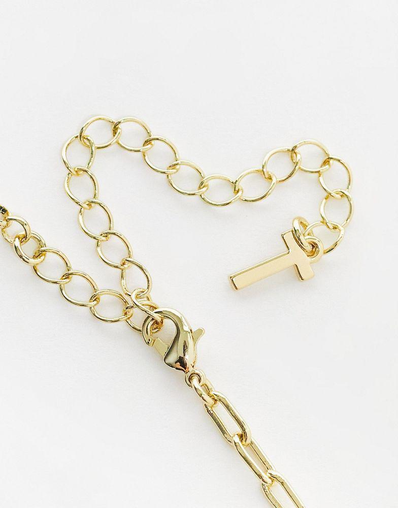 商品Ted Baker London|Ted Baker Tharaa logo t-bar necklace in gold,价格¥447,第6张图片详细描述