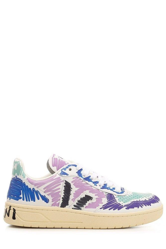 商品Marni|Marni X Veja Graffiti Printed Low-Top Sneakers,价格¥893,第1张图片