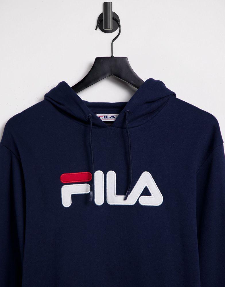 Fila large chest logo oversized hoodie in navy exclusive to ASOS商品第3张图片规格展示