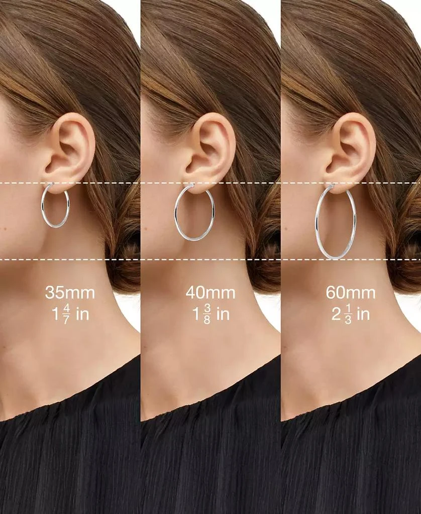 商品Macy's|Diamond-Cut Hoop Earrings in 10k White Gold,价格¥1148,第2张图片详细描述