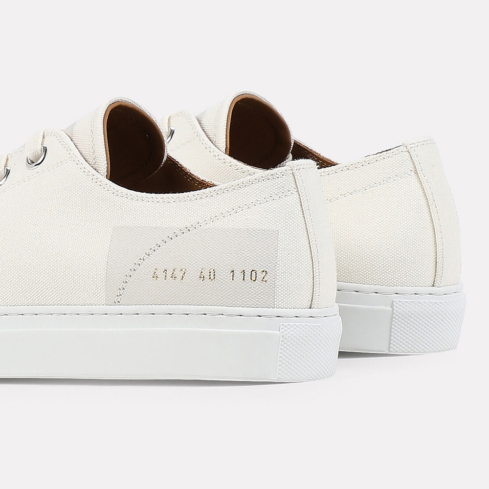 COMMON PROJECTS 女士白色帆布休闲运动鞋 4147-1102商品第2张图片规格展示