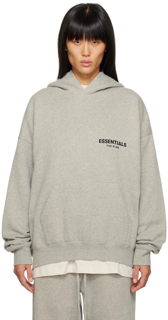 商品Essentials|Gray Flocked Hoodie,价格¥691,第1张图片