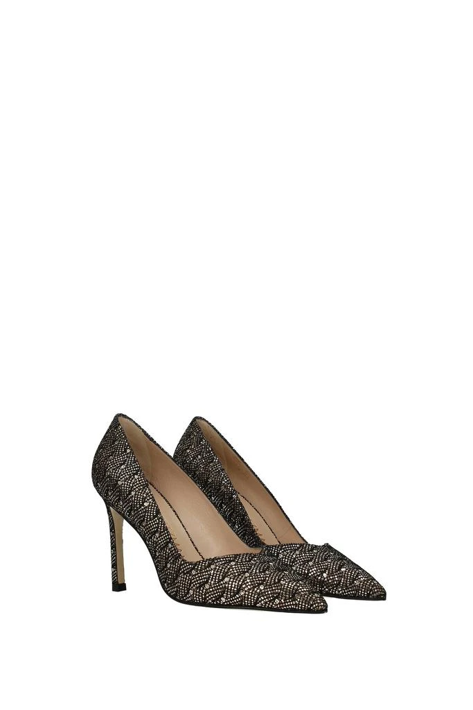 商品Stuart Weitzman|Pumps anny Fabric Gold,价格¥1274,第2张图片详细描述