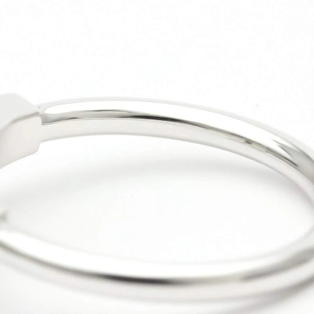 Tiffany & Co. T Wire Band 18K White Gold Diamond Turquoise Ring EU 53 商品