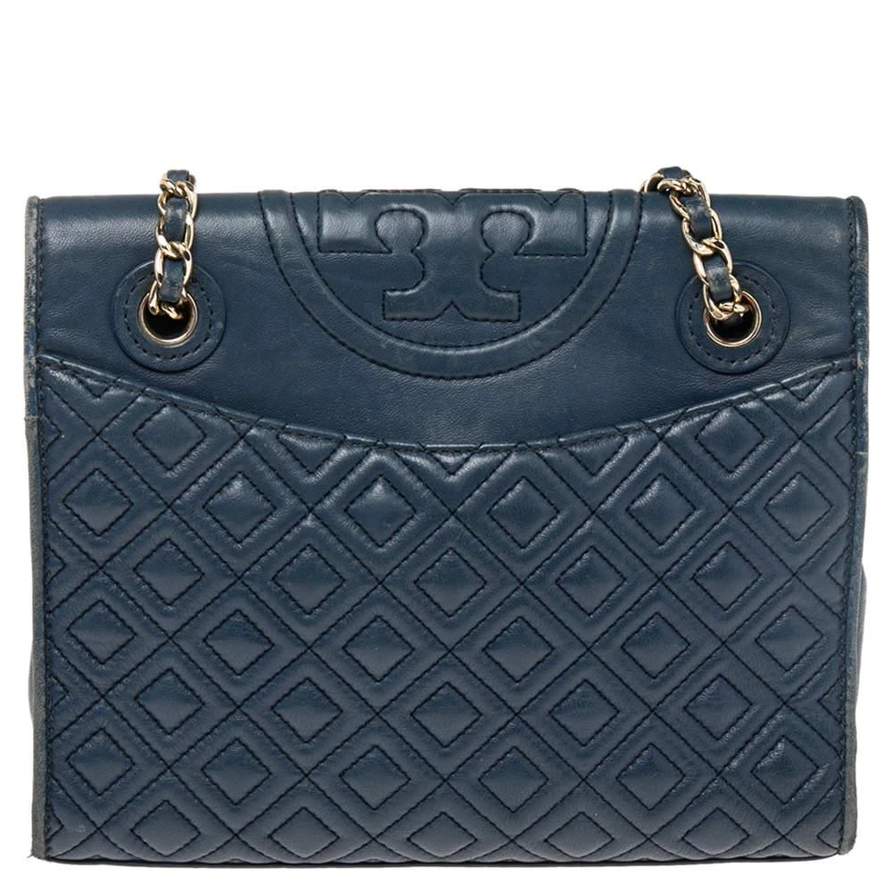 商品[二手商品] Tory Burch|Tory Burch Blue Leather Medium Fleming Shoulder Bag,价格¥1120,第4张图片详细描述