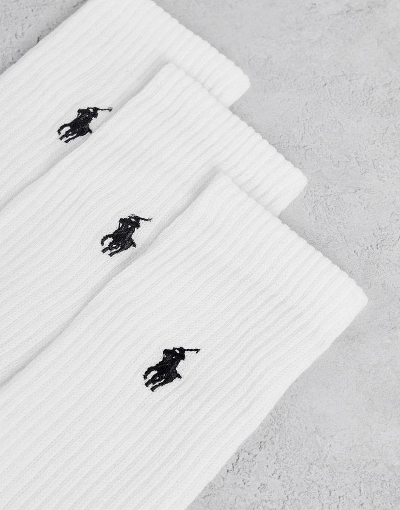 商品Ralph Lauren|Polo Ralph Lauren 3 pack sport socks in white,价格¥293,第2张图片详细描述