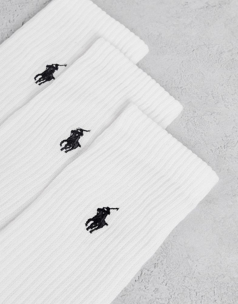 商品Ralph Lauren|Polo Ralph Lauren 3 pack sport socks in white,价格¥184,第4张图片详细描述