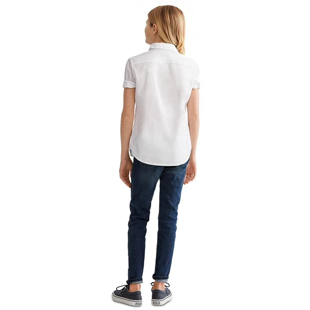商品Ralph Lauren|Big Girls Short Sleeve Solid Oxford Top,价格¥372,第2张图片详细描述