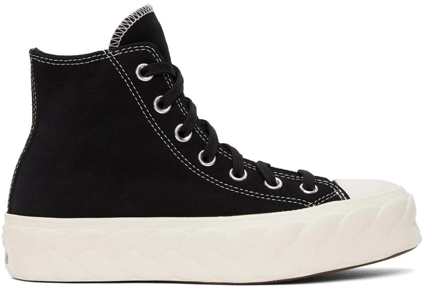 商品Converse|Black Suede Cable Chuck Lift High Sneakers,价格¥400,第1张图片