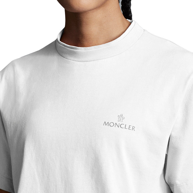 商品Moncler|【预售3-7天】Moncler/蒙克莱 22年秋冬新款 女士光学白色纯棉徽标印花短袖T恤H10938C00003829H8001,价格¥1843,第7张图片详细描述