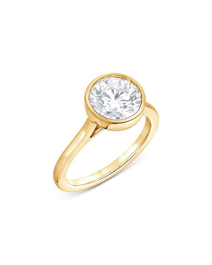 商品Bloomingdale's|Certified Lab Grown Diamond Bezel Engagement Ring in 18K Yellow Gold, 2.0 tcw,价格¥25715,第1张图片详细描述