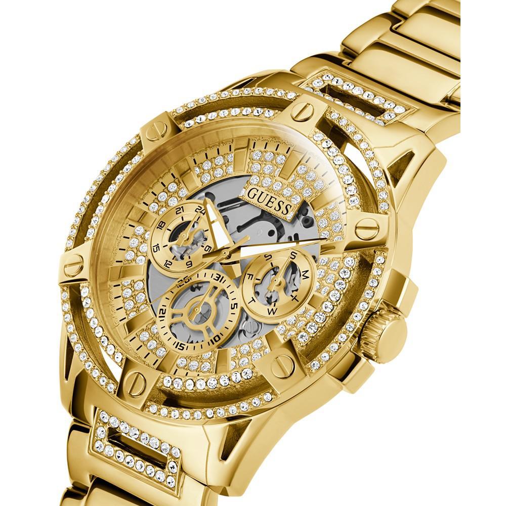 商品GUESS|Men's Gold-Tone Stainless Steel Bracelet Watch 48mm,价格¥1614,第6张图片详细描述