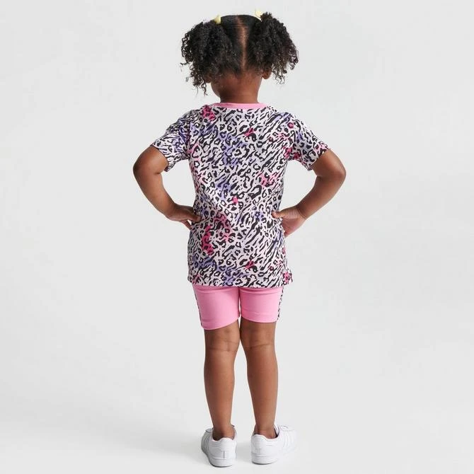 商品Adidas|Girls' Little Kids' adidas Originals Animal Print T-Shirt and Bike Shorts Set,价格¥112,第2张图片详细描述