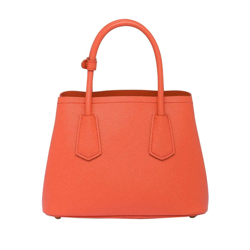 PRADA/普拉达 22新款 Prada Double系列 女士mini橙色saffiano皮革金扣徽标单肩斜跨手提包1BG443_2A4A_F0049_V_XOO 商品