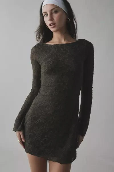 商品Motel|Motel Selvia Jacquard Knit Bell Sleeve Mini Dress,价格¥586,第2张图片详细描述