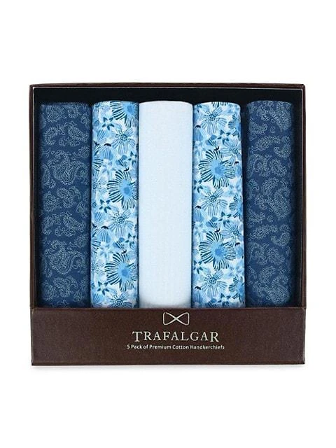 商品Trafalgar|Dapper Handkerchief Five-Pack,价格¥299,第1张图片