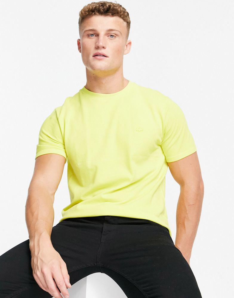 商品Lacoste|Lacoste crew neck t-shirt in yellow,价格¥237,第1张图片