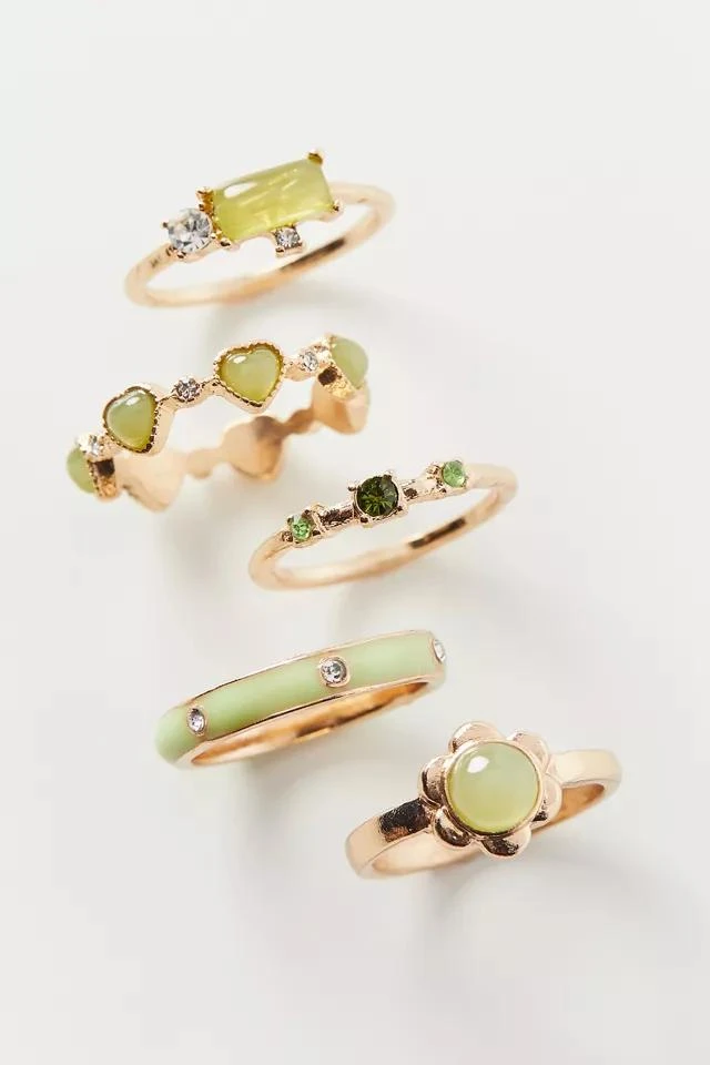 商品Urban Outfitters|Marsha Flower Ring Set,价格¥75,第3张图片详细描述