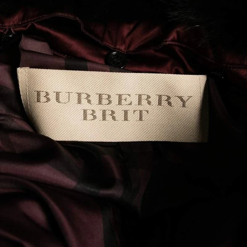 商品[二手商品] Burberry|Burberry Brit Burgundy Synthetic Fox Fur Trimmed Puffer Jackets S,价格¥3423,第5张图片详细描述