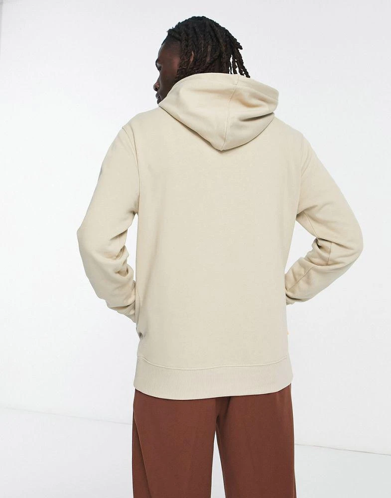 商品Timberland|Timberland Linear Logo print hoodie in beige,价格¥408,第2张图片详细描述