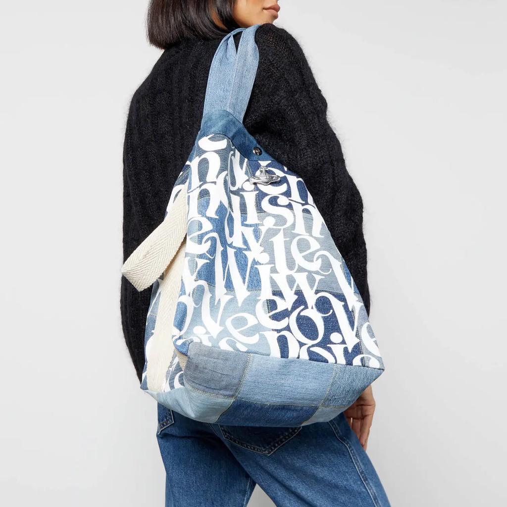 商品Vivienne Westwood|Vivienne Westwood Worker Runner Recycled Denim Tote Bag,价格¥2379,第4张图片详细描述