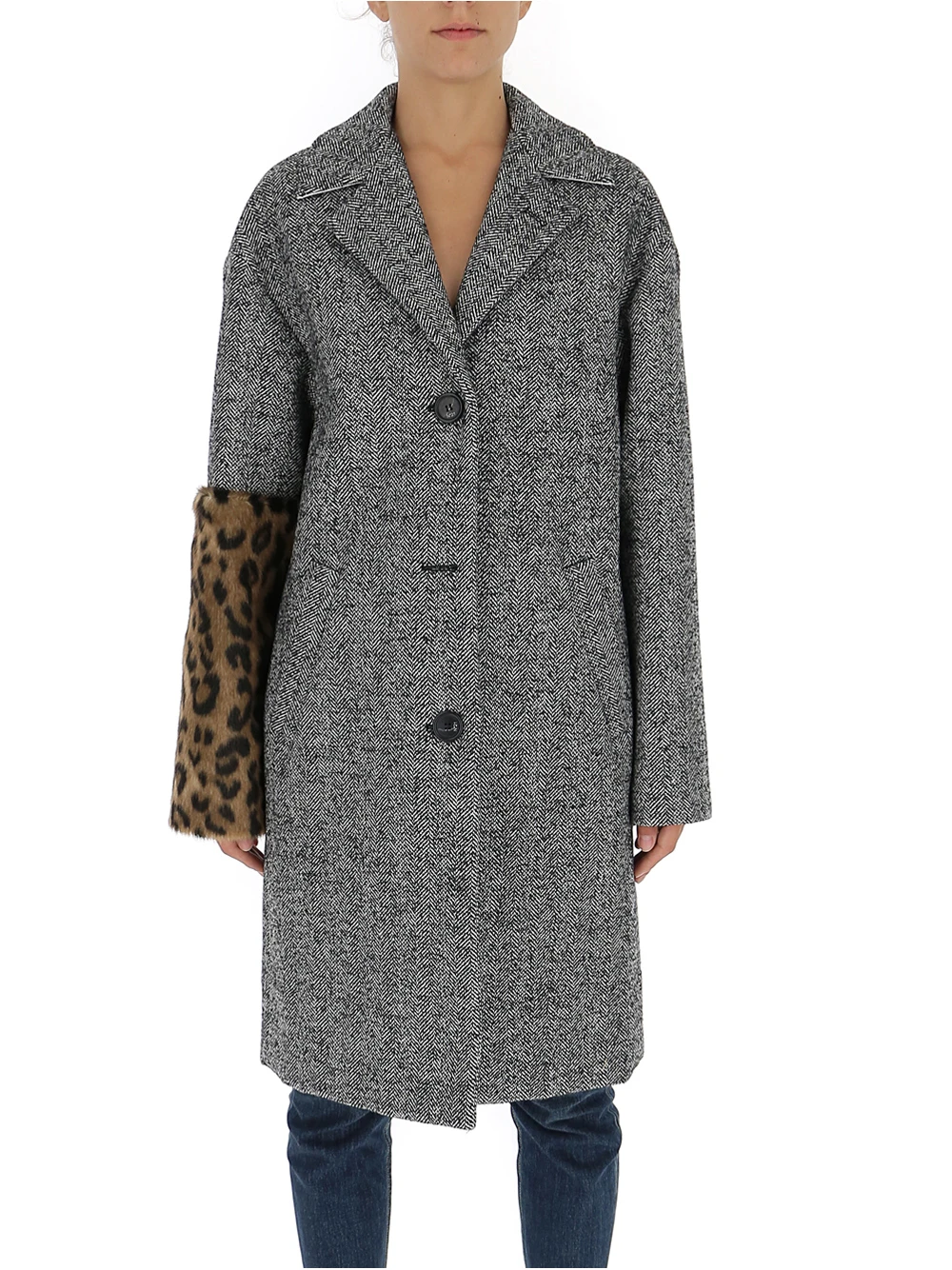 商品【商品预售7天】 N°21|N°21 女士大衣 N0123045F911 灰色,价格¥3861,第3张图片详细描述