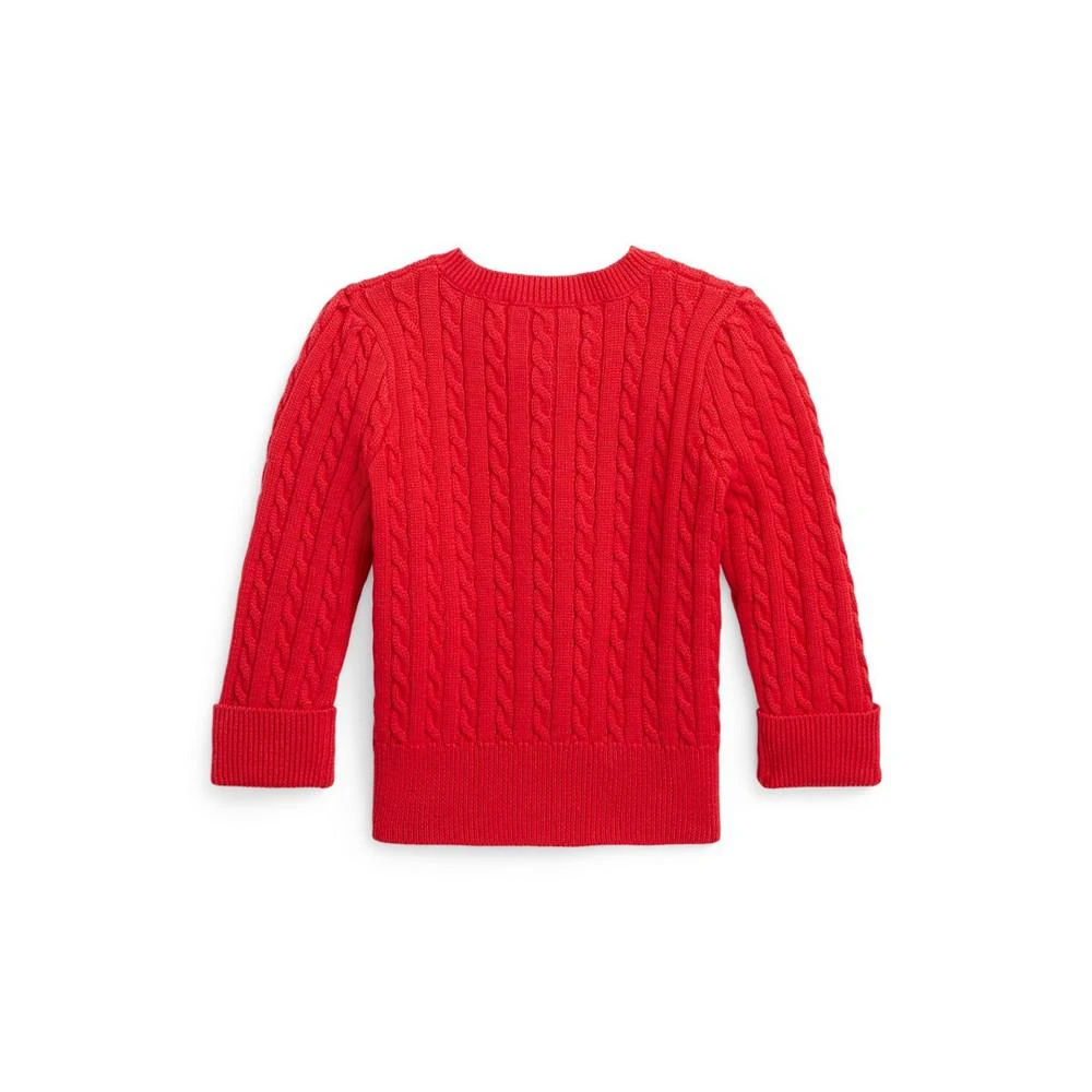 商品Ralph Lauren|Baby Girls Mini-Cable Crewneck Cardigan,价格¥76,第2张图片详细描述