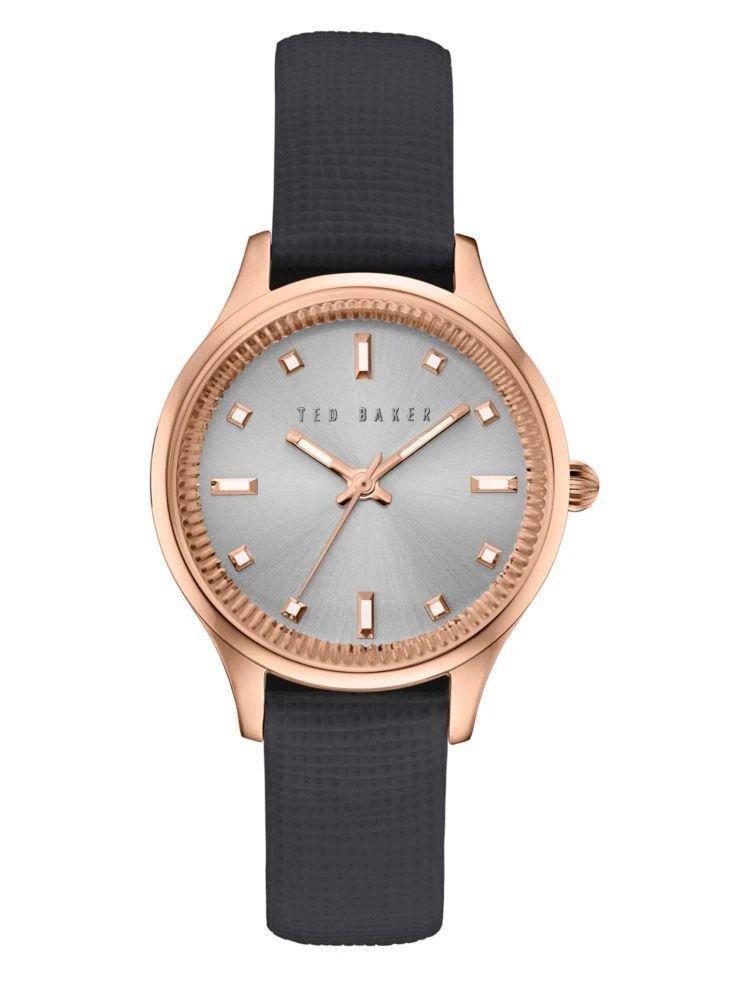 商品Ted Baker London|Zoe Round Leather Strap Analog Watch,价格¥694,第1张图片