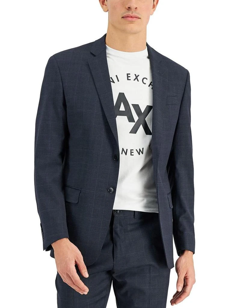 商品Armani Exchange|Mens Wool Blend Window Pane Two-Button Blazer,价格¥493,第3张图片详细描述