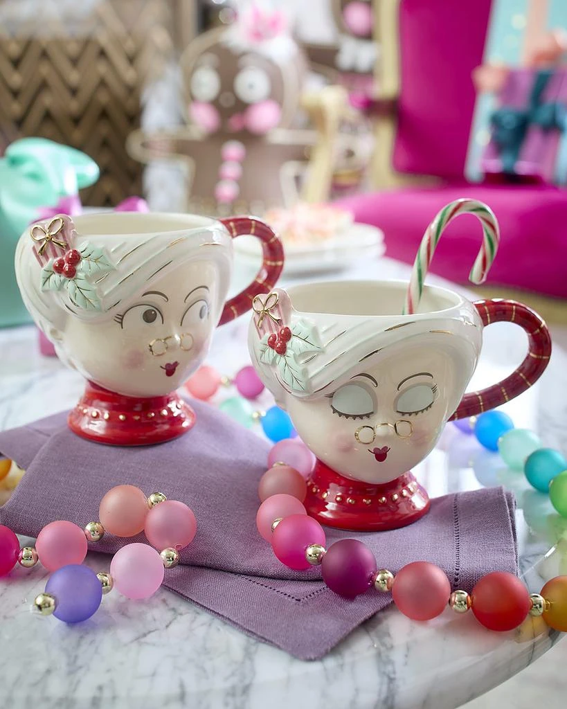 商品Glitterville|Madame Noel Christmas Mugs, Set of 2,价格¥465,第1张图片