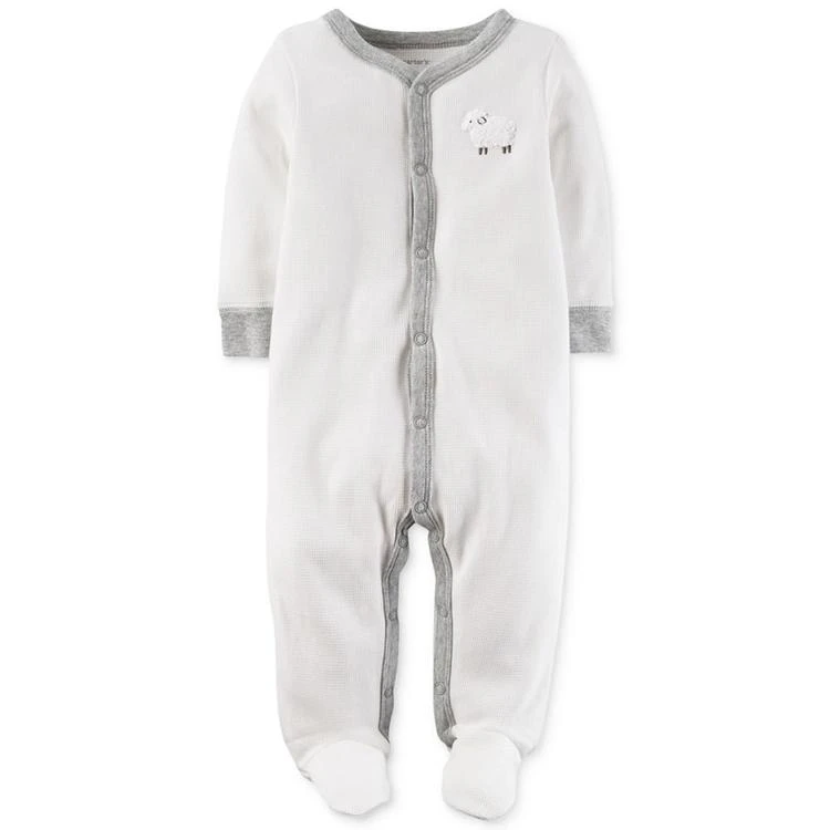 商品Carter's|Baby Boys & Girls  1-Pc. Lamb Thermal Footed Coverall,价格¥60,第1张图片
