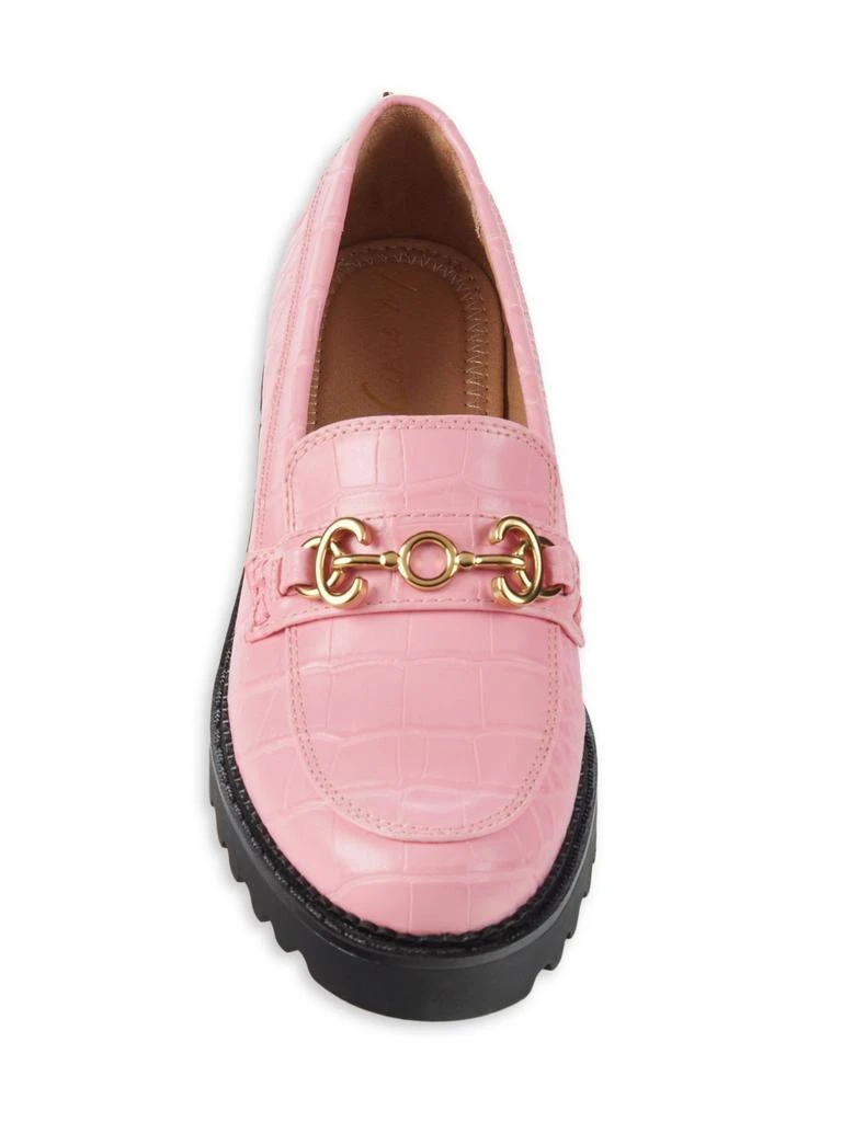 Deana Croc-Embossed Bit Loafers 商品