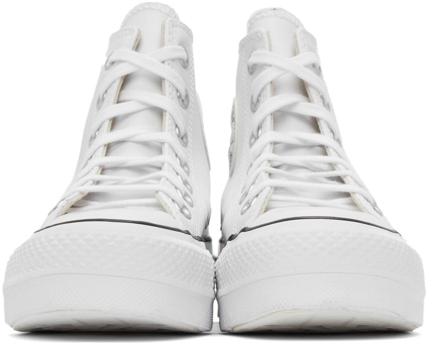 白色 Chuck Taylor All Star Lift 高帮运动鞋商品第2张图片规格展示