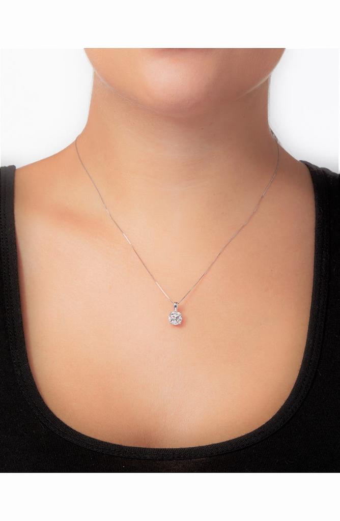 商品Badgley Mischka|Badgley Mischka 14K White Gold Round Lab Created Diamond Solitaire Pendant Necklace - 1.00 ctw,价格¥11955,第4张图片详细描述