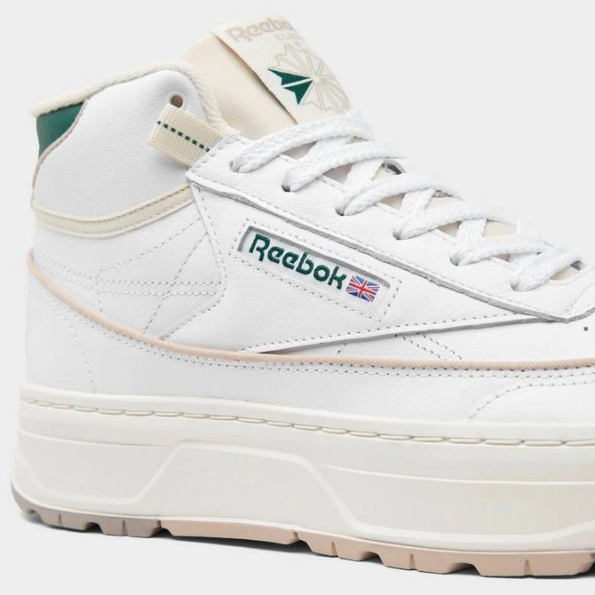 商品Reebok|Women's Reebok Club C Double Geo Platform Mid Casual Shoes,价格¥748,第3张图片详细描述