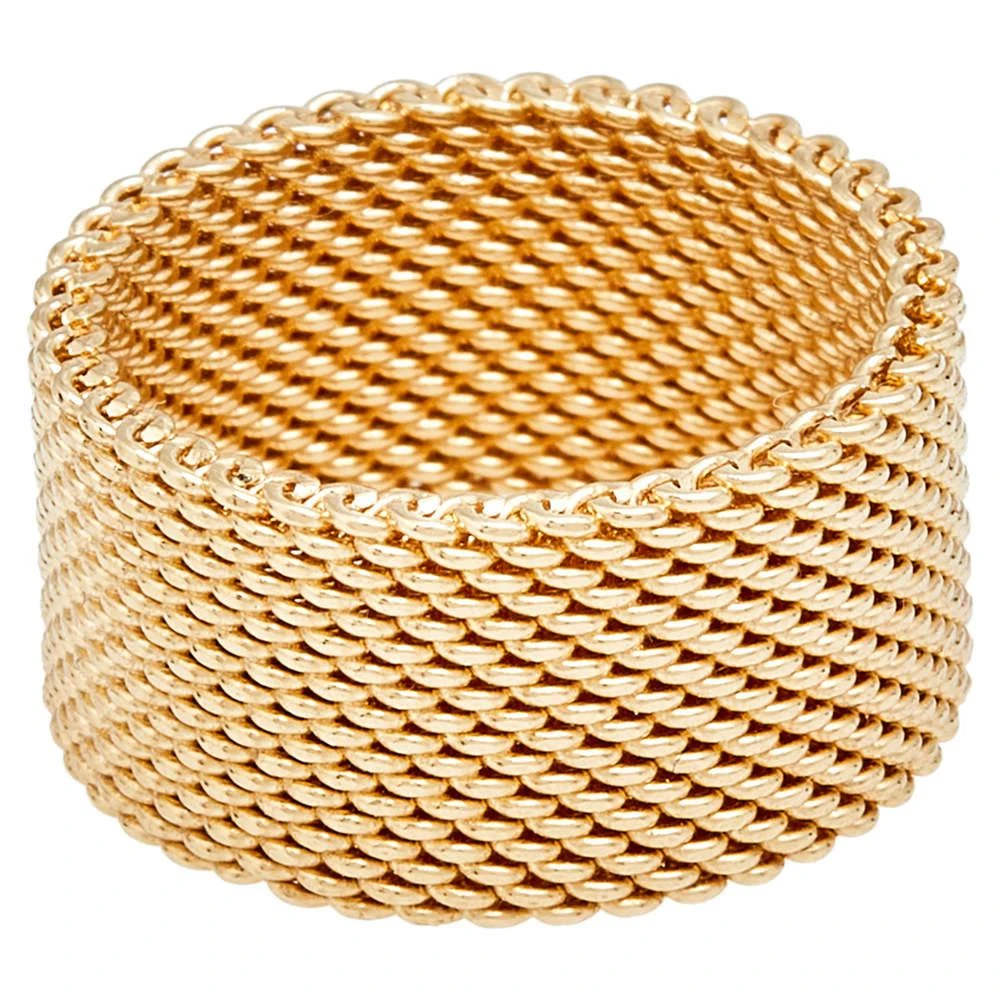 商品[二手商品] Tiffany & Co.|Tiffany & Co. Somerset 18k Yellow Gold Mesh Band Ring Size 49,价格¥6280,第2张图片详细描述