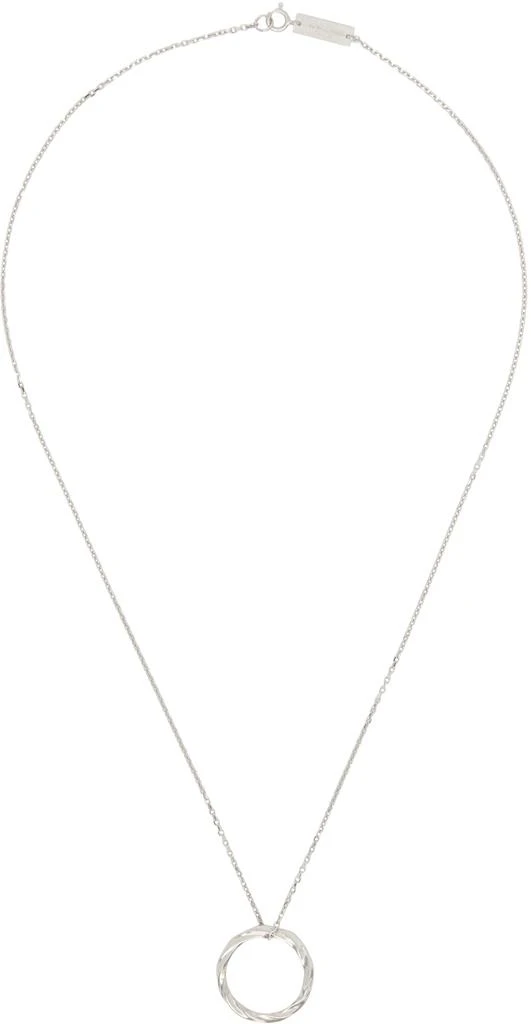 商品MAISON MARGIELA|Silver Twisted Pendant Necklace,价格¥3423,第1张图片